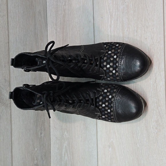 Remonte by Riker Women Ankle Leather Heels Boots shoes sz 40/9-9.5 - Picture 3 of 12